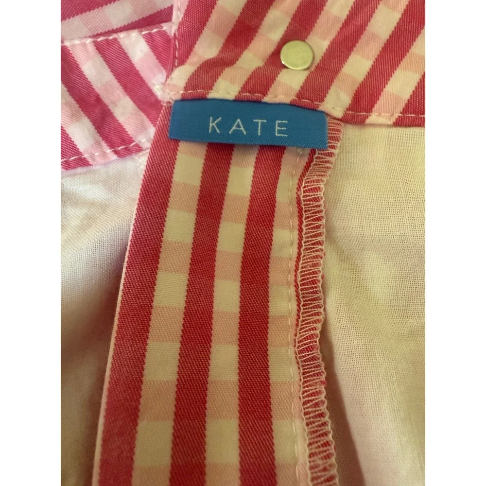Escada Sport Pink White striped Pants 12/42 preppy euro costal y2k boho Kate - Picture 8 of 10
